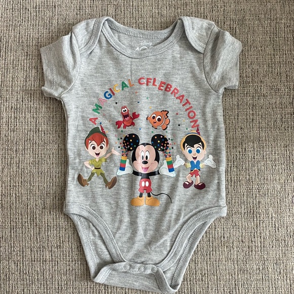 Disney Other - NWOT Disney Gray Bodysuit with Colorful Characters